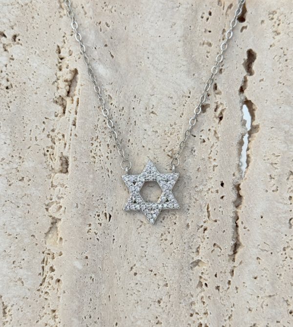 ⁦שרשרת מגן דוד משובצת⁩ – תמונה ⁦2⁩