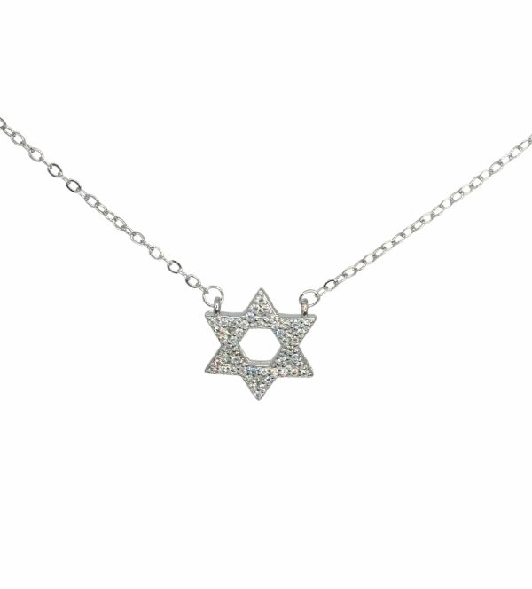 שרשרת מגן דוד משובצת